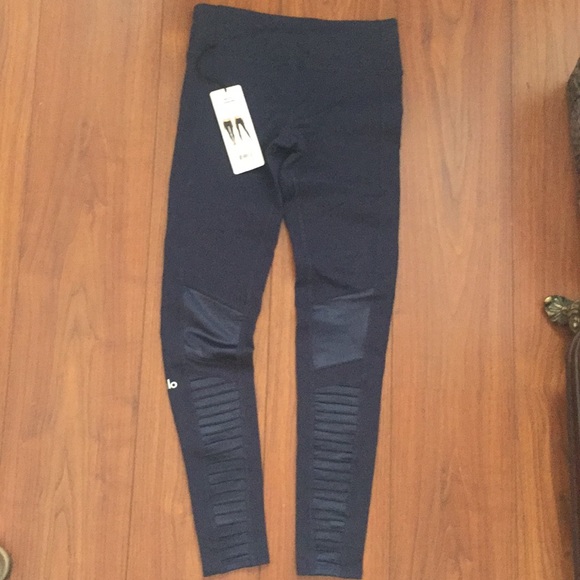 Alo Yoga moto legging navy NWT S - Picture 8 of 8